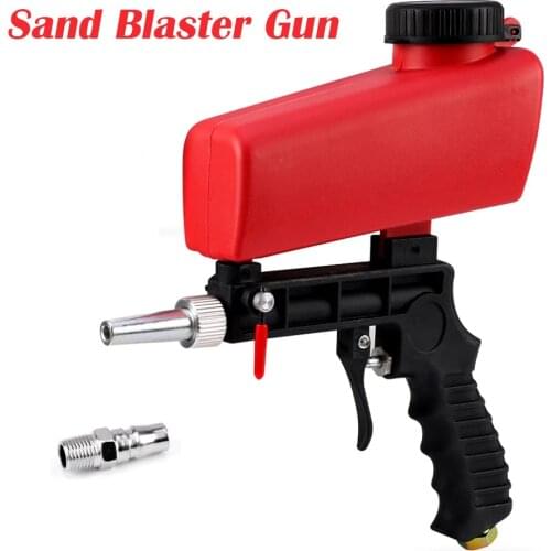 Spray Gun 90psi Portable Gravity Sand blasting Gun Pneumatic tool Small Sand Blasting spray gun Adjustable Sandblaster
