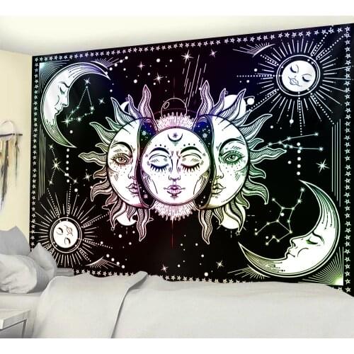 Psychedelic scene witchcraft home art decorative tapestry Hippie Bohemian decorative Mandala yoga mat sofa blanket