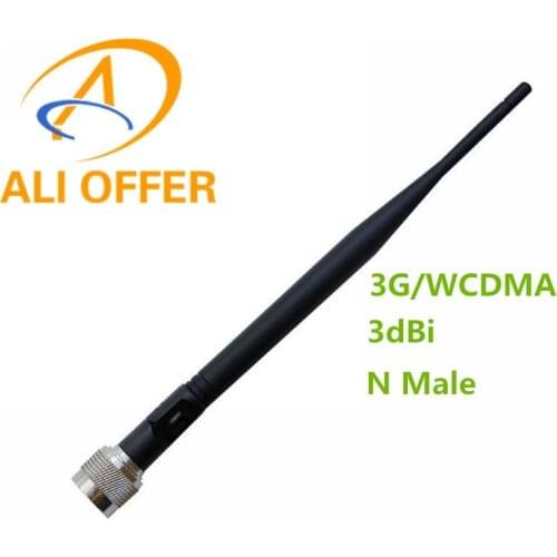Free Shipping 3G WCDMA 2100 Rubber Antenna for 3G WCDMA 2100MHz Cell Phone Signal Booster Repeater,N Male Whip Antenna