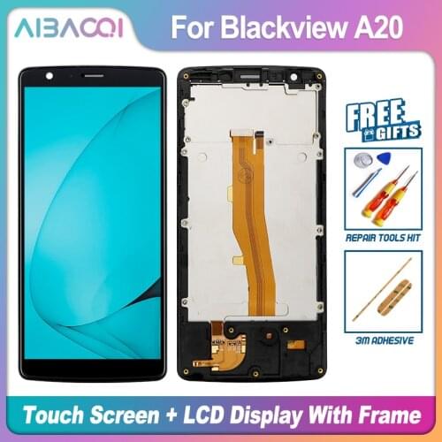 AiBaoQi Brand New 5.5 Inch Touch Screen+960x540 LCD Display+Frame Assembly Replacement For Blackview A20 Android 8.0 Phone