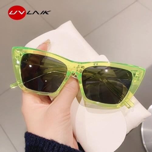 UVLAIK 2021 Fashion Cat Eye Sunglasses for Women Luxury Brand Deisgn Vintage Sun Glasses Men Retro Cateyes Eyewear UV400