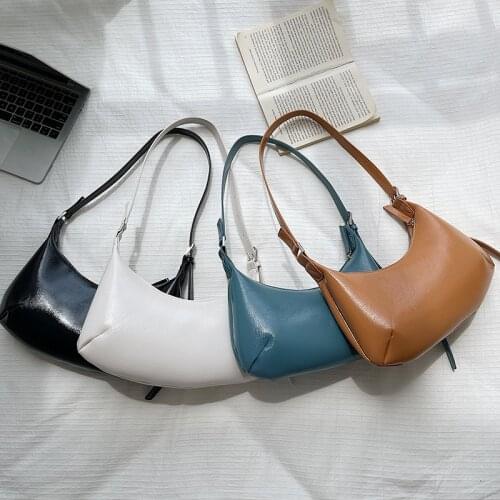 CGC 2021 New Fashion Women Handbag Solid Simple Retro Ladies Shoulder Bag Casual Korean Female Pouch Ladies PU Leather Tote Bag