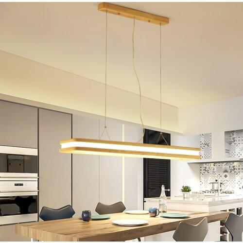 LED Modern Pendant Light Wooden Hanging Lamp for Living Room Bedroom Home Decoration Indoor Lighting Fixture Design Creative