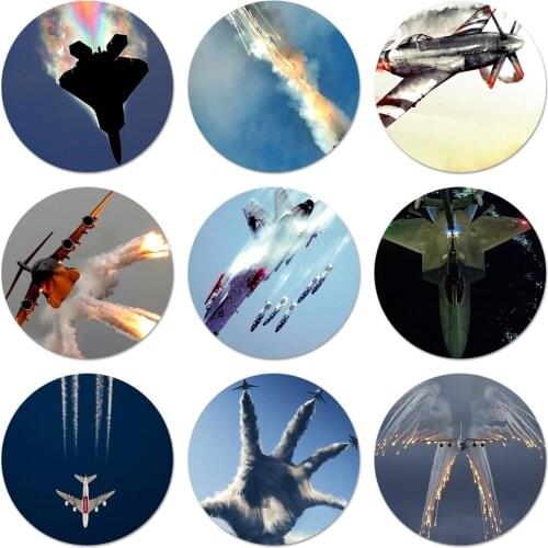 Amazing aviation com contrails Icons Pins Badge Decoration Brooches Metal Badges For Backpack Decoration 58mm