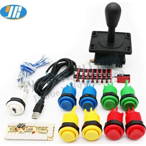 1 Player Arcade DIY Kit Zero Delay USB Encoder American Style Joystick Happ Push Button