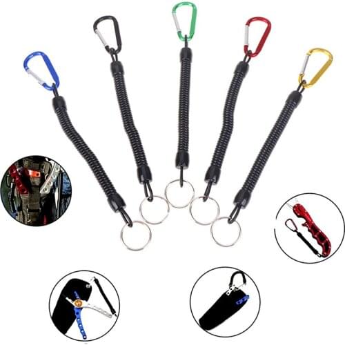 1Pcs Fishing Lanyards Boating Ropes Kayak Camping Secure Lip Grips Tackle Fish Tools Fishing Accessory Carabiner