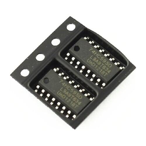 10PCS 74HC595D SOP16 74HC595 SOP SN74HC595DR SMD new and original IC
