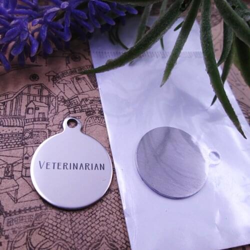 20pcs--"Veterinarian"stainless steel charms 5 styles for choosing DIY Charms for necklace bracelets