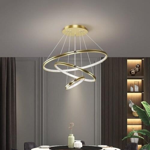 20 40 60 Ring LED Pendant Light Modern kitchen Lamp Dining Room Hanging Lighting Adjustable