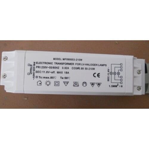 210w electronic transformer for LV-halogen lamps;AC220V input