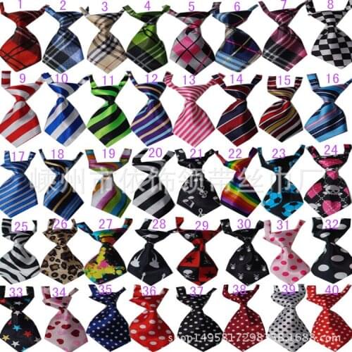 50 pcs /lot Multiple styles pet Grooming Bow Tie Adjustable Dog Cat Pet Lovely Adorable Grooming Tie Necktie