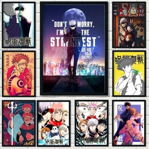 5D Diamond Painting Anime:Jujutsu Kaisen Mosaic Diamond Embroidery Full Round Wall Art Cross Stitch Kits Kids Room Decoration