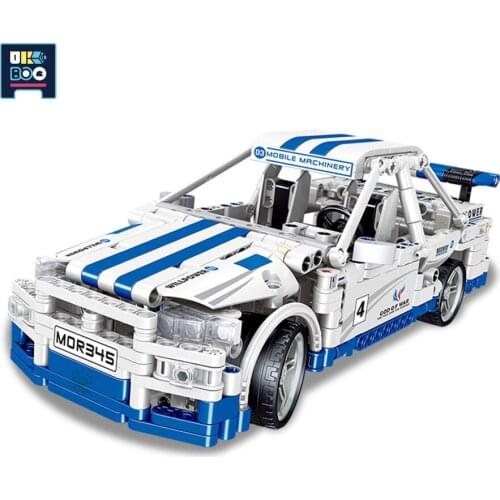 653PCS Technical City Racing Speed Building Blocks Automobile Off Road Sport Pull Back Car Bricks Gifts Toys For Children