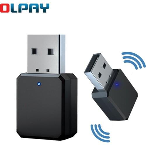 Bluetooth 5.1 Audio Receiver Dual Output AUX USB Stereo Car Hands-free Call Built-in Microphone Mic Wireless Adapter