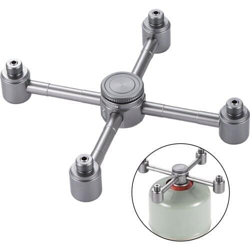 Camping Stove Adapter One-Five Outputs Propane Gas Tank Furnace Convert Canister Burner Connector BBQ Accessories