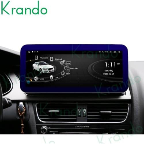 Krando Android 10.0 12.3'' IPS 4+64G Anti-Glare GPS Car Radio Audio For Audi A4 A4L B8 A5 2004-2008 Multimedia Player