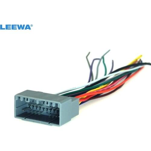 LEEWA Car Audio Radio Wire Harness Plug Cable For Chrysler Dodge Jeep Install Aftermarket Stereo Wire Adatper #CA3145