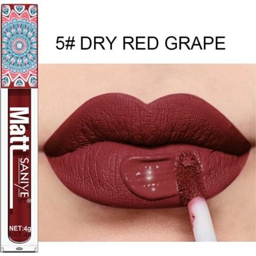 9 Colors Velvet Matte Lip Gloss Dark Red Brown Nude Liquid Lipstick Long Lasting Waterproof Lip Glaze Makeup Pigment Cosmetic