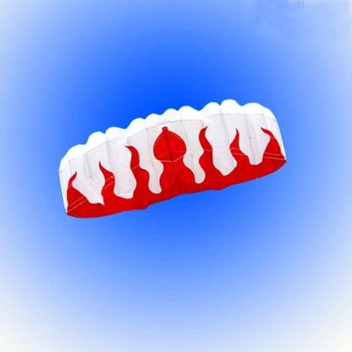 Free shipping high quality flame dual line stunt power kite surf with control bar line weifang kite outdoor toys fly parachut