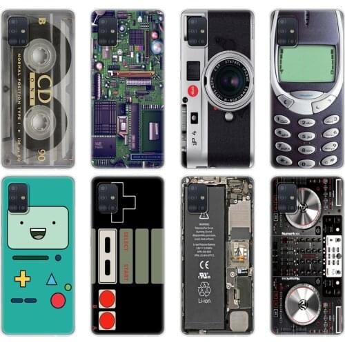 Case For samsung galaxy A31 A41 A51 A71 A01 A81 A91 A11 A30S A20S A21S A50S M11 M21 M31 M30S M40S Vintage Tape Camera Gameboy