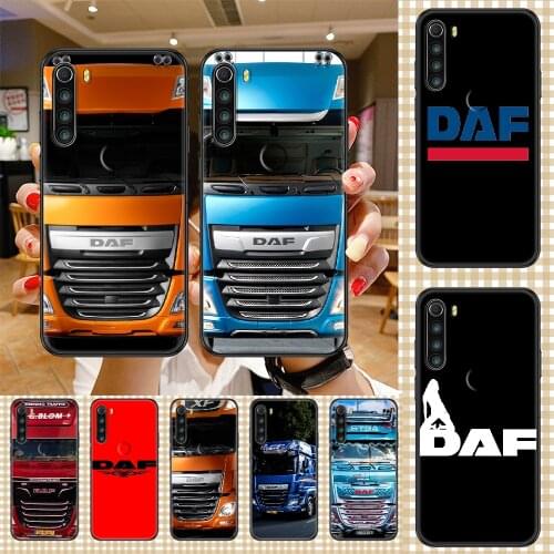 DAF truck logo Phone case For Xiaomi Redmi Note 7 7A 8 8T 9 9A 9S 10 K30 Pro Ultra black tpu waterproof painting shell luxury
