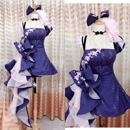 [Customized] Anime Girls Frontline K2 Purple Dress Gorgeous Lolita Outfit Cosplay Costume For Halloween Free Shipping 2019