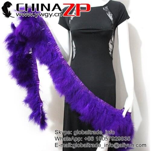 CHINAZP Factory Cheap Wholesale 10yards/lot Top Quality Dyed Eggplant Turkey Marabou Plumage Feathers Trim