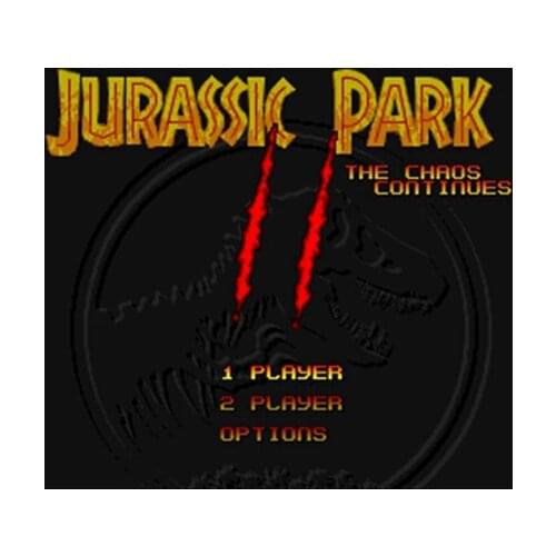 Jurassic Park Part 2 - The Chaos Continues 16 bit Big Gray Game Card For USA NTSC Game Player