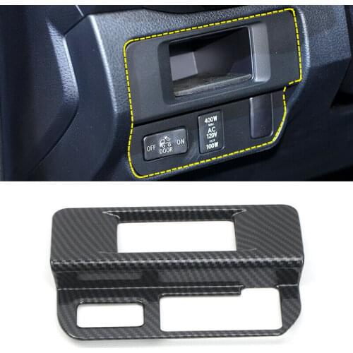 Carbon Fiber Fog Light Control Switch Cover Trim For Toyota Tacoma 2016-2020 car modification