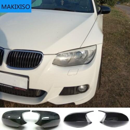 Mirror Cover E90 Carbon Fiber/ABS Car Rearview Mirror Cap Cover Direct Replace For BMW E90 E91 2008-11 E92 E93 2010-13 LCI