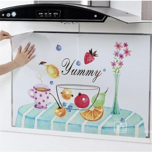 Kitchen Wall Stove Aluminum Foil Wall Sticker il-proof Waterproof Anti-fouling High-temperature Self-adhesive Croppable DIY