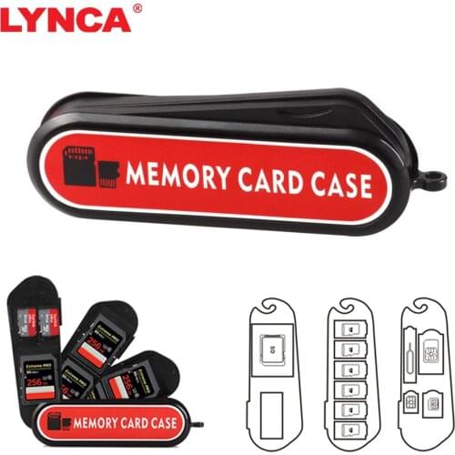 Lensgo Portable Mini Memory Card Organizer Case Storage Box for SD TF Sim Card Holder Carrying case