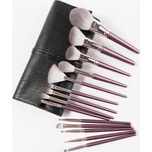 14Pcs Makeup Brushes Set Cosmetic Foundation Powder Blush Eye Shadow Lip Blend Wooden Make Up Brush Tool Kit Maquiagem