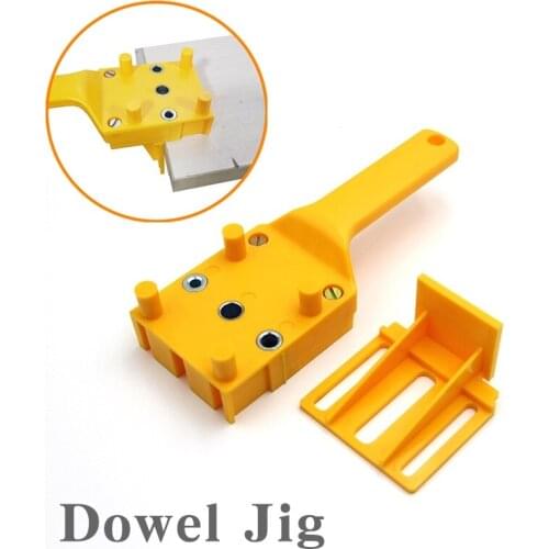 Woodworking Dowel Jig fits 6 8 10mm Drill Bits Wood Drilling Doweling Hole Saw Tools Handheld Drill Guide with Metal Sleeve
