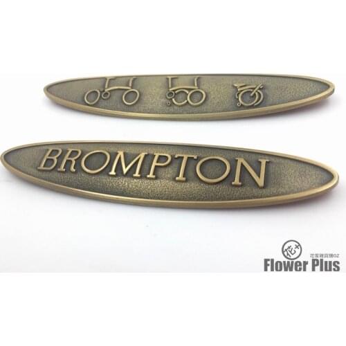 New Bicycle sticker oval Metal Head Badge Decal Head Post Stem Sticker For Brompton Folding Bike Bicycle Accessories