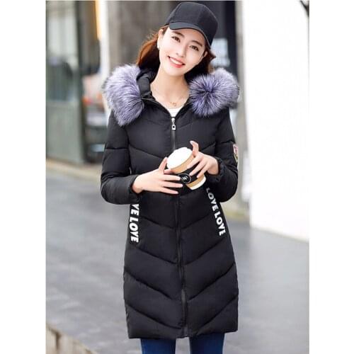 New Arrival Women Parka Fur Collar Womens Winter Coat Thick Cotton Parkas Hooded Female Jacket Casaco De Inverno WXF395