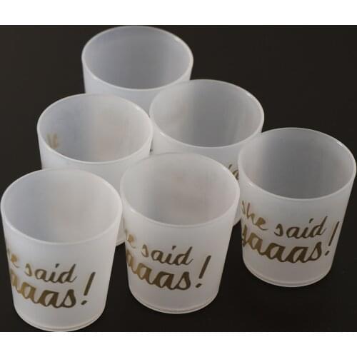 She Said Yaaas Novelty Drinking Cups for Bachelorette Party Pack of 6pcs