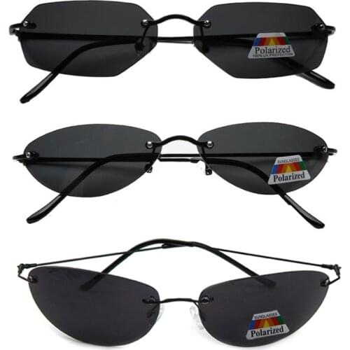 3Mix Matrix Neo Style Polarized Sunglasses Ultralight Rimless Men Driving Brand Design Sun Glasses Outdoor Sports Sun Eyewear