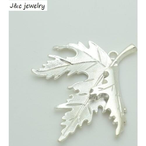New Arrival 3 pcs/lot Alloy Charms Pendant Leaves silver plated 55*47 mm Jewelry Making DIY Charms Handmade Crafts Q309