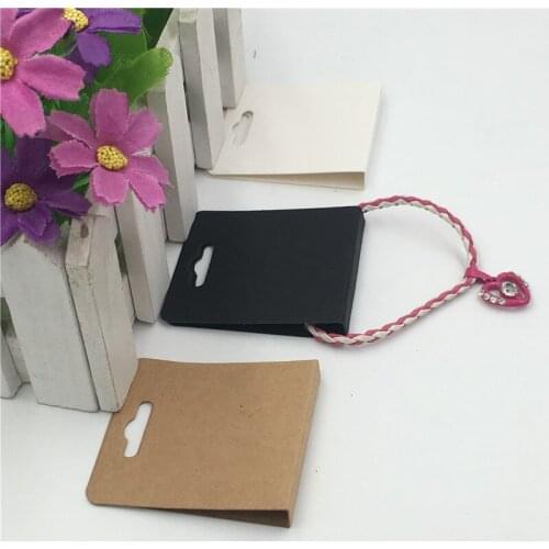 Strips Foldable Three Colors Classic Bracelets Necklaces Fixed Packaging Display Cards Support Customization 12x5cm 100Pcs/Lot