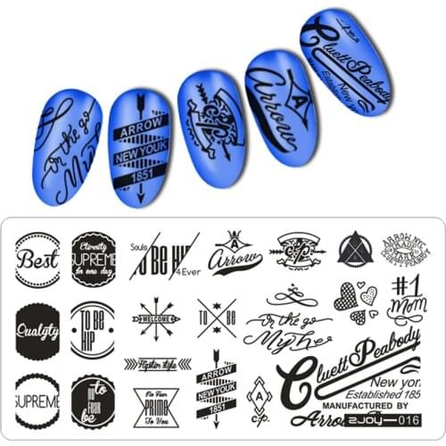 Rectangle 12.5*6.5cm Nail Stamping Plates Letter Image 3D DIY Pattern Plate DIY Nail Stamping Template