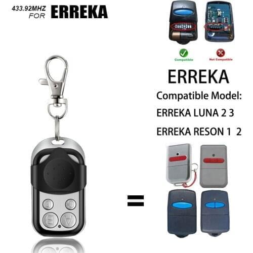 Garage Command ERREKA Remote Control 433MHz For LUNA2 LUNA3 RESON1 RESON2 Controls