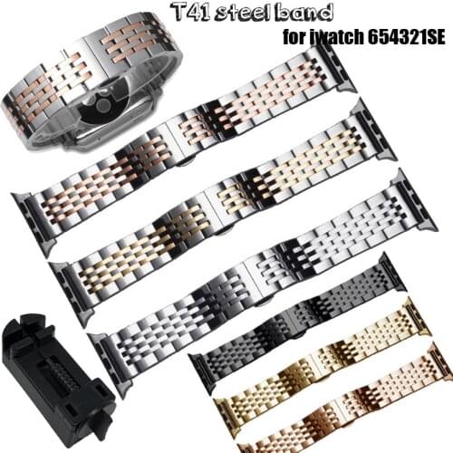 Stainless Steel Watch Strap For Apple Watch Band 6 SE 5 4 3 2 1 40mm 44mm Metal 38mm 42mm Replace Bracelet Sport Band for iWatch
