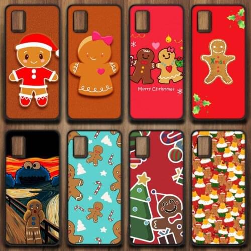 Christmas cute Gingerbread man Phone Case for Samsung A91 01 10S 11 20 21 31 40 50 70 71 80 A2 CORE A10