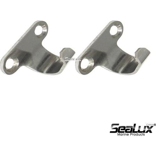 Sealux 2 pcs per set Stainless steel 304 Side Mount Lashing Hooks for cargo net and hammock hanging net for Boat, Yacht and RV
