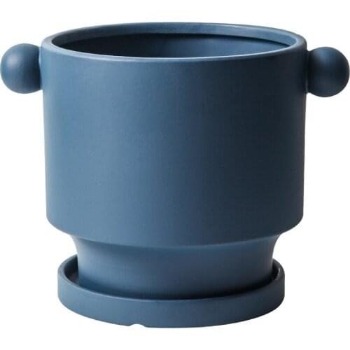 Nordic ceramic flowerpot abstract art greenware living room desktop decoration flowerpot lovely personality