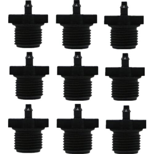 10pcs 1/2" Male x 1/4" Barb Connector Garden Watering Adaptor Greenhouse Sprinkler Set Accessory Micro Irrigation Fittings