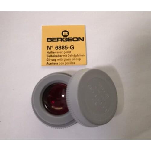 Bergeon 6885 -G oil-cups.Coloured synththetic-material Tinged glass oil-Cups for watch tools