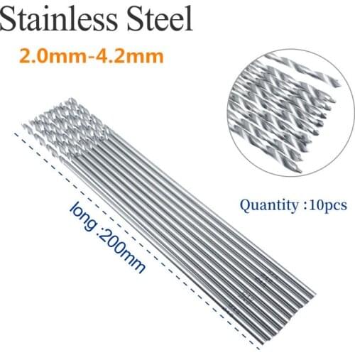 10pcs/Set 200mm Drill Bits Orthopedics Stainless Steel Drill Bits Orthopedics Pet Instruments