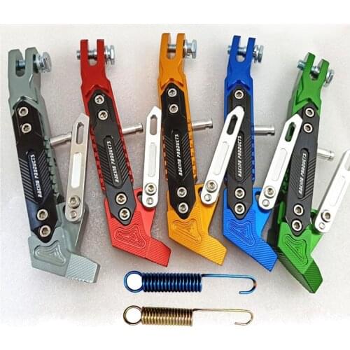 Universal Adjustable Motorcycle Stand Non Slip Motorbike Side Stands Accessories Aluminum Alloy Foot Kickstand Motor Bracket